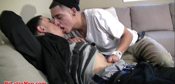  Latino papis with thick uncut cocks sucking and fucking each other